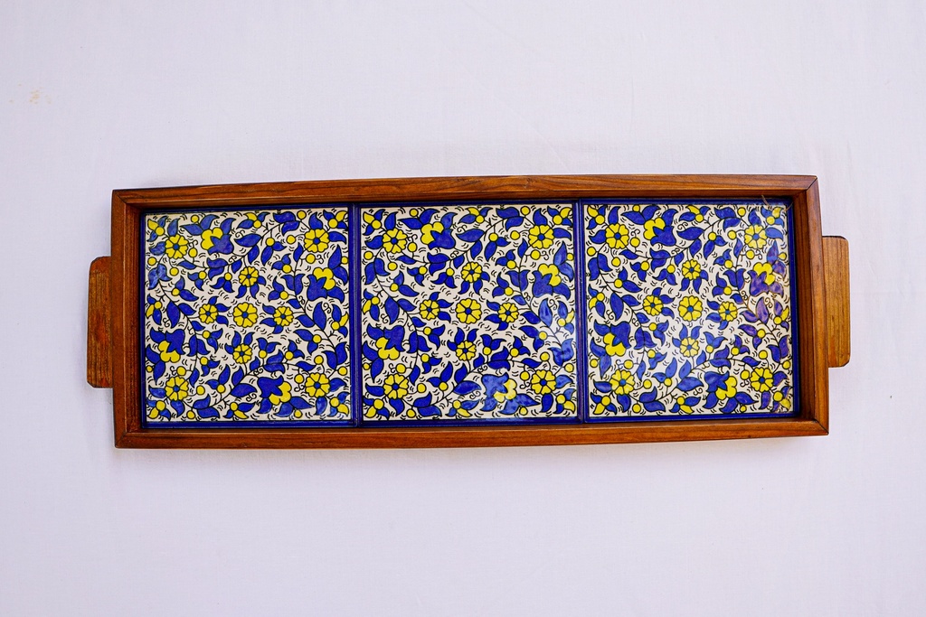 Tray 3 Block - Yellow & Blue 