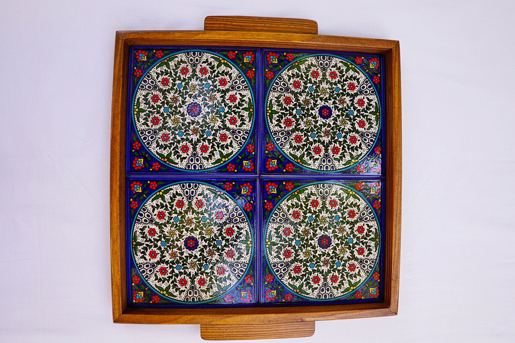 Tray 4 Block - Blue Circle