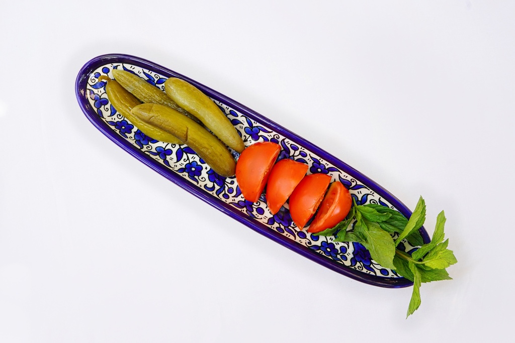 Long Oval Plate - Blue