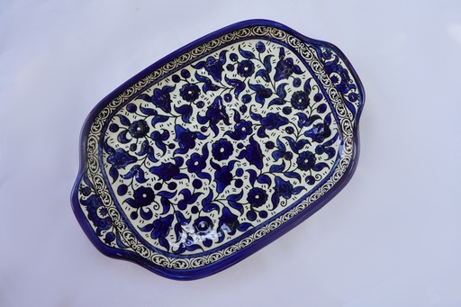 Rectangle Tray with Handle - Blue