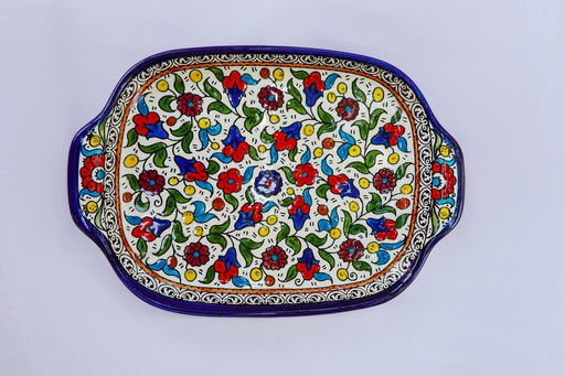 Rectangle Tray with Handle- Mixed Color